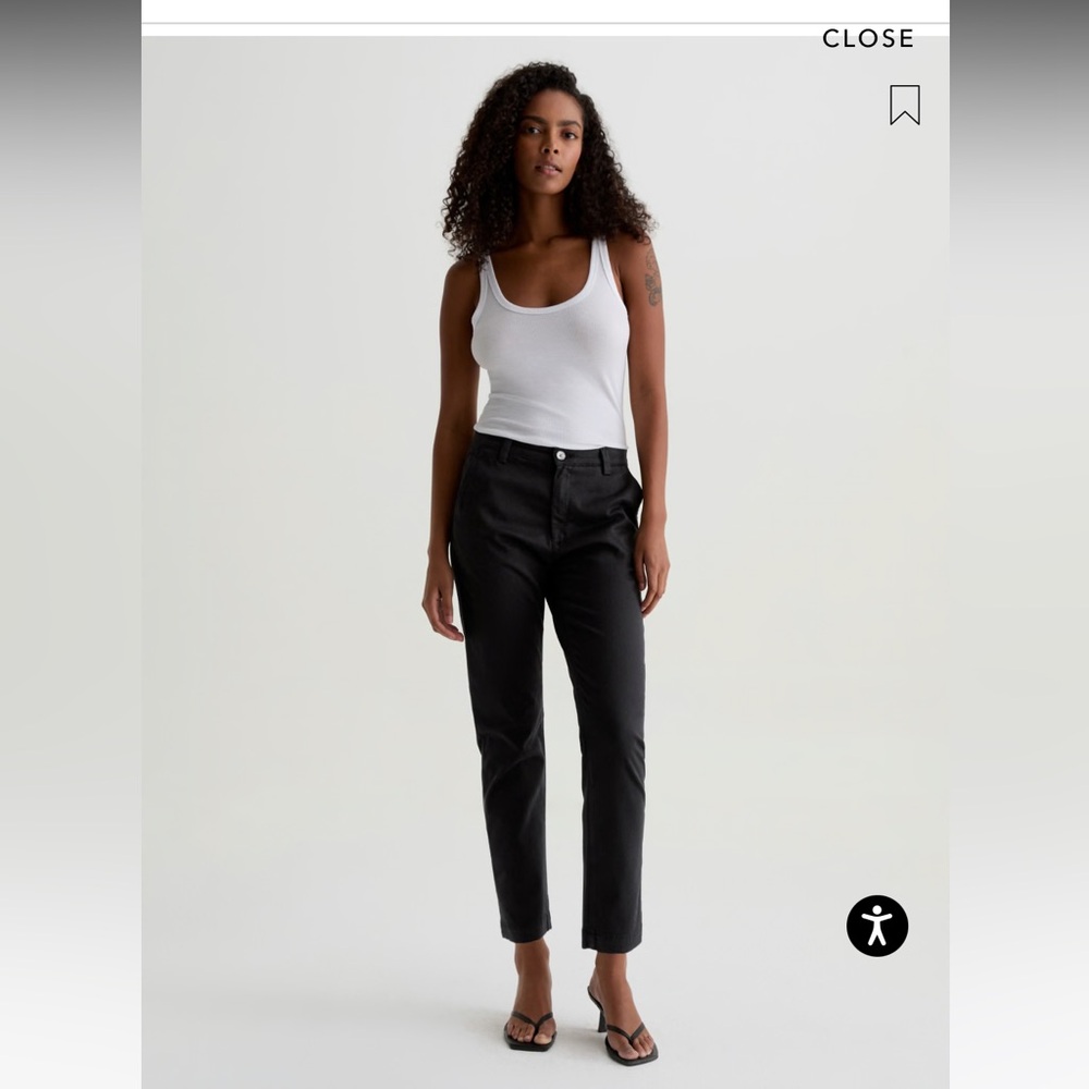 AG Adriano Goldschmied The Caden Tailored Trouser in Super Black